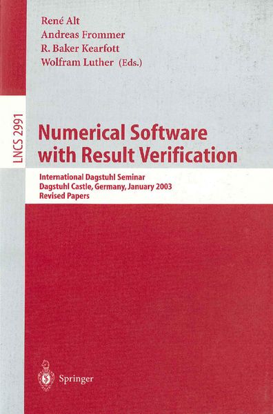 Produktbild: Numerical Software with Result Verification