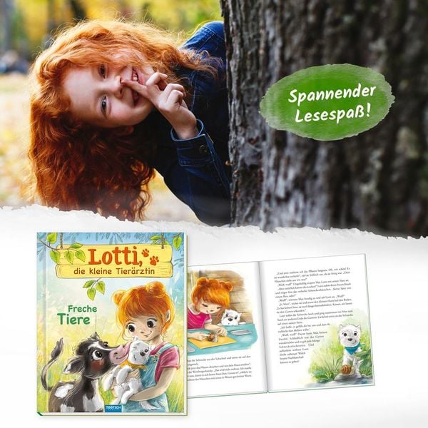 Produktbild: TR&Ouml;TSCH - Lotti, die kleine Tier&auml;rztin "Freche Tiere" | Liebevoll illustriertes Kinderbuch &uuml;ber Lotti und ihre tierischen Patienten. Kinderbuch &uuml;ber Umgang mit Tieren | Ab 6 Jahren
