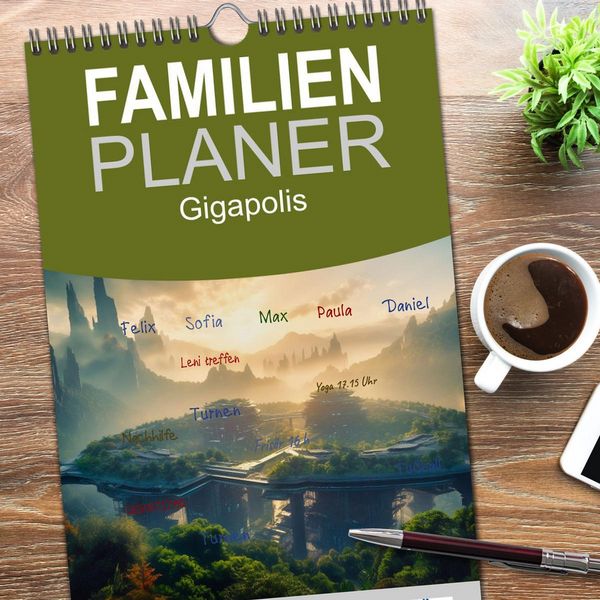 Produktbild: Familienplaner 2026 - Gigapolis mit 5 Spalten (Wandkalender, 21 x 45 cm) CALVENDO