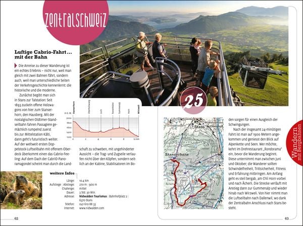 Produktbild: K&uuml;mmerly+Frey Erlebnis Schweiz Wandern mit Bergbahnen - Wanderf&uuml;hrer