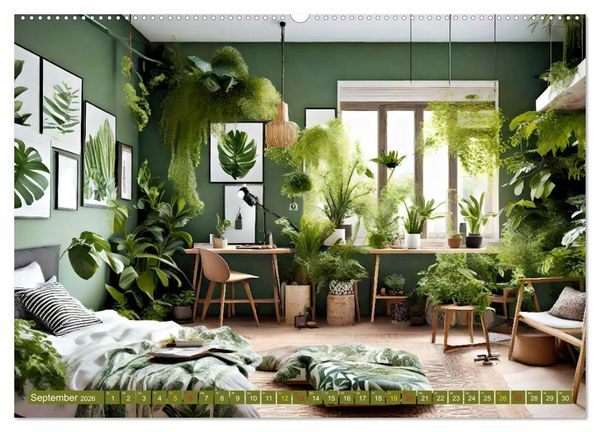 Produktbild: Urban Jungle - wohnen mit Pflanzen (Wandkalender 2026 DIN A2 quer), CALVENDO Monatskalender