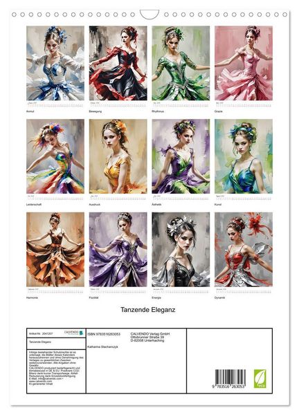 Produktbild: Tanzende Eleganz (Wandkalender 2026 DIN A3 hoch), CALVENDO Monatskalender