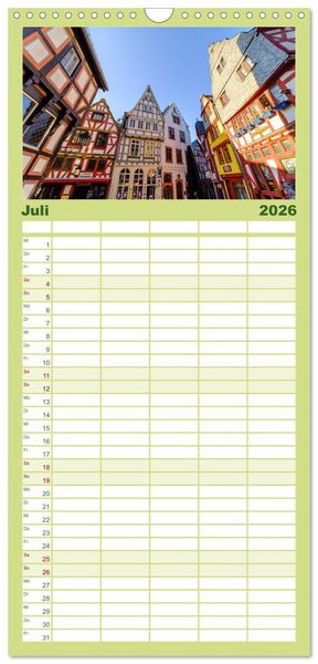 Produktbild: Familienplaner 2026 - Ein Blick auf Limburg an der Lahn mit 5 Spalten (Wandkalender, 21 x 45 cm) CALVENDO