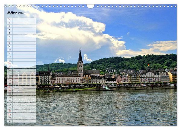 Produktbild: Von Lahnstein bis R&uuml;desheim - Am wundersch&ouml;nen Mittelrhein (Wandkalender 2026 DIN A3 quer), CALVENDO Monatskalender