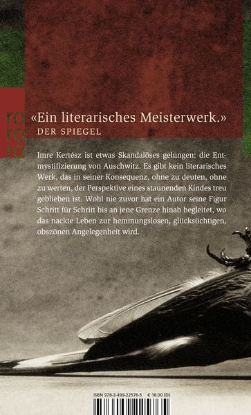 Produktbild: Roman eines Schicksallosen