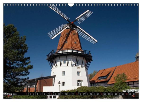 Produktbild: Windm&uuml;hlen in Europa (Wandkalender 2026 DIN A3 quer), CALVENDO Monatskalender
