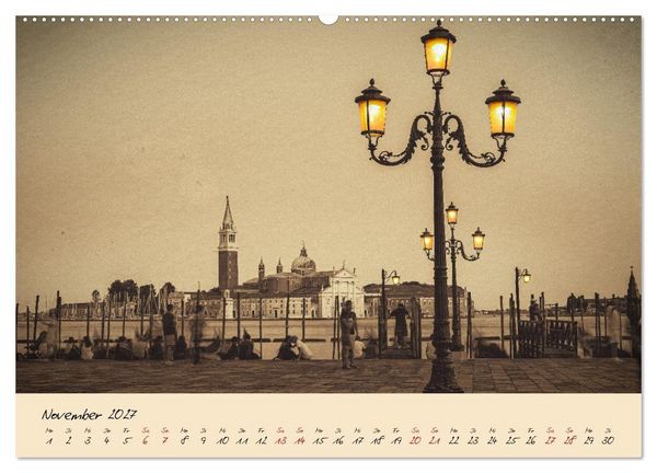 Produktbild: Venedig Seppia e tinta (hochwertiger Premium Wandkalender 2027 DIN A2 quer), Kunstdruck in Hochglanz