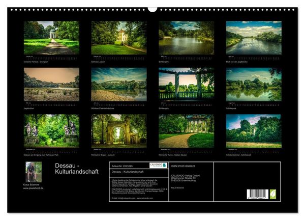 Produktbild: Dessau - Kulturlandschaft (Wandkalender 2026 DIN A2 quer), CALVENDO Monatskalender