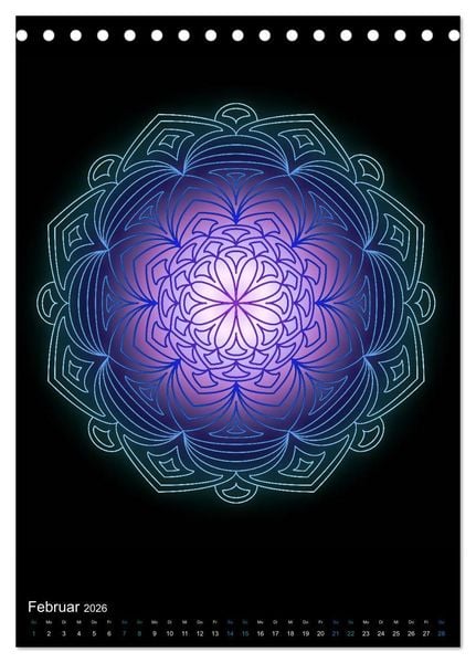 Produktbild: Mandala-Kalender 2026 (Tischkalender 2026 DIN A5 hoch), CALVENDO Monatskalender