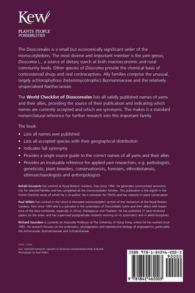Produktbild: World Checklist of Dioscorales