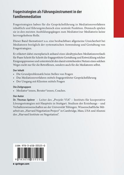 Produktbild: Fragestrategien als F&uuml;hrungsinstrument in der Familienmediation