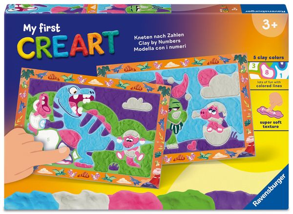 Produktbild: My First CreArt, Kneten nach Zahlen - Freche Dinos