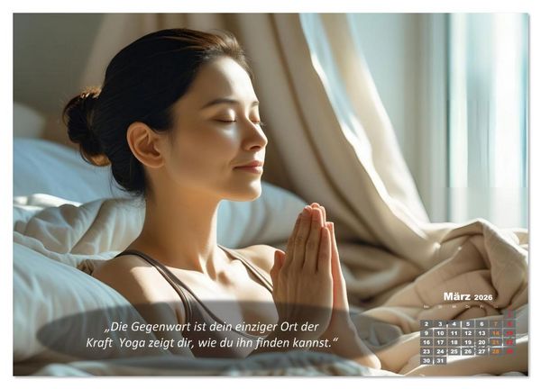 Produktbild: Mit Yoga ins Bett (hochwertiger Premium Wandkalender 2026 DIN A2 quer), Kunstdruck in Hochglanz