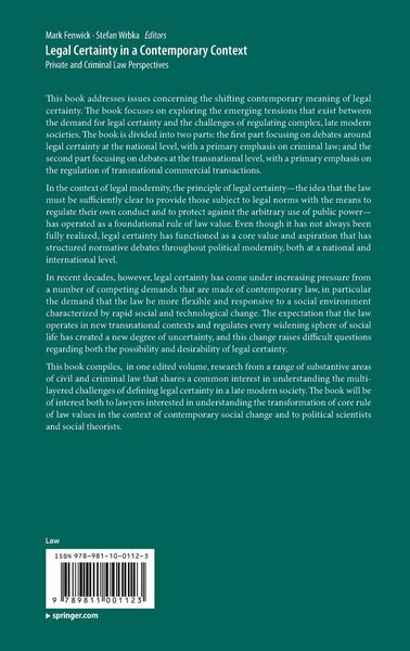 Produktbild: Legal Certainty in a Contemporary Context