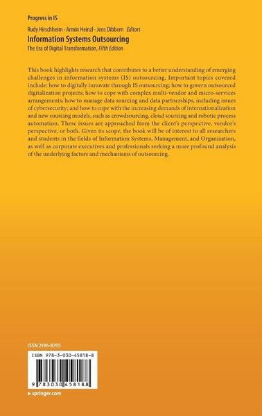 Produktbild: Information Systems Outsourcing