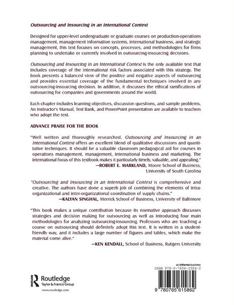Produktbild: Outsourcing and Insourcing in an International Context
