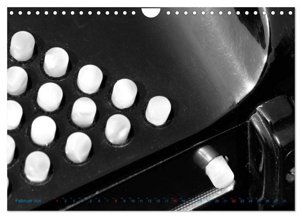 Produktbild: Akkordeon - close up (Wandkalender 2026 DIN A4 quer), CALVENDO Monatskalender