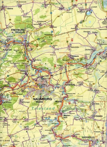 Produktbild: Pocket-Fahrradkarte Naumburg, Saale-Unstrut-Elster-Radacht 1:75.000