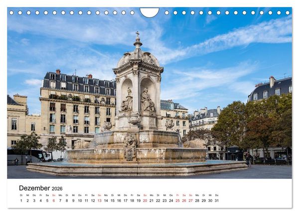 Produktbild: Unterwegs in der franz&ouml;sischen Hauptstadt Paris (Wandkalender 2026 DIN A4 quer), CALVENDO Monatskalender
