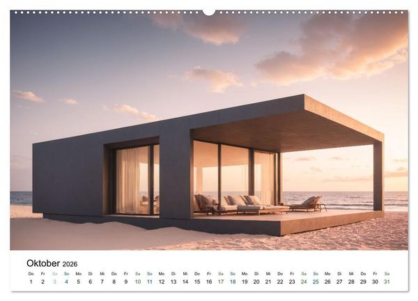 Produktbild: Einsamkeit in Architektur (Wandkalender 2026 DIN A2 quer), CALVENDO Monatskalender