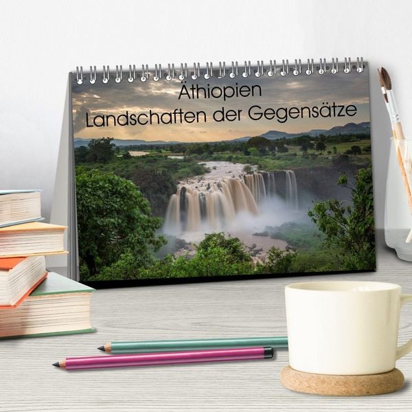 Produktbild: &Auml;thiopien Landschaften der Gegens&auml;tze (Tischkalender 2026 DIN A5 quer), CALVENDO Monatskalender