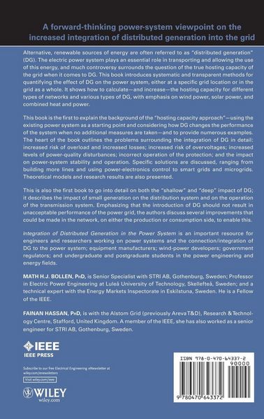 Produktbild: Integration of Distributed Generation in the Power System