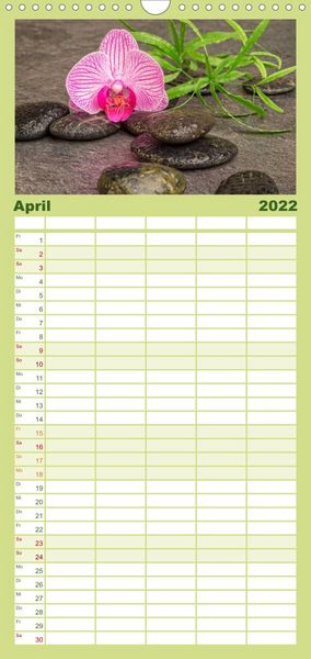 Produktbild: Urlaub f&uuml;r die Sinne - Familienplaner hoch (Wandkalender 2022 , 21 cm x 45 cm, hoch)