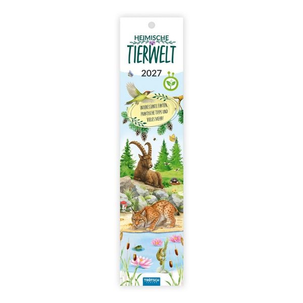 Produktbild: TR&Ouml;TSCH - Streifenkalender Mini Heimische Tierwelt 2027