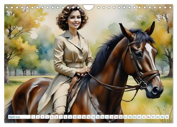 Produktbild: K&ouml;niginnen der Reitkunst (Wandkalender 2026 DIN A4 quer), CALVENDO Monatskalender
