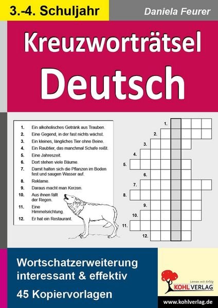 Produktbild: Kreuzwortr&auml;tsel Deutsch 3.-4. Schuljahr