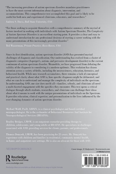 Produktbild: The Complexity of Autism Spectrum Disorders