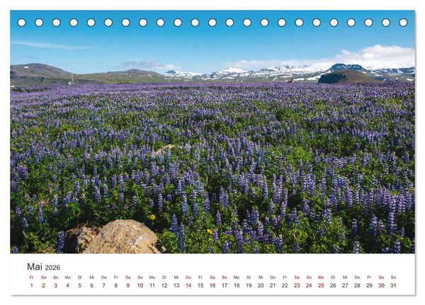 Produktbild: Sommer in Island (Tischkalender 2026 DIN A5 quer), CALVENDO Monatskalender