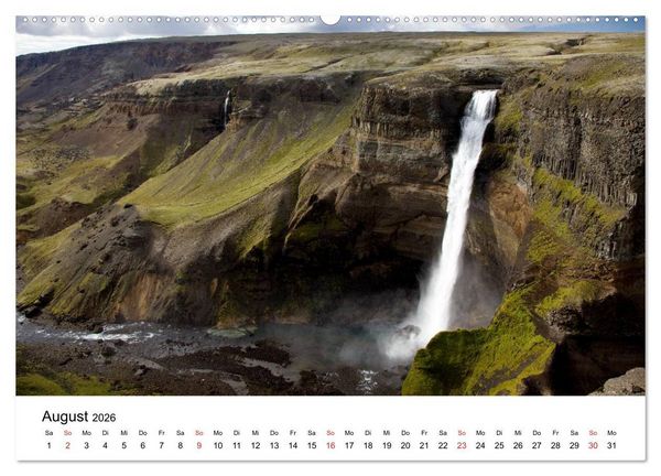 Produktbild: Island Natur pur (Wandkalender 2026 DIN A2 quer), CALVENDO Monatskalender