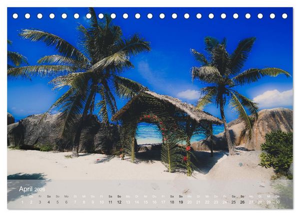 Produktbild: Seychellen - Paradis im indischen Ozean (Tischkalender 2026 DIN A5 quer), CALVENDO Monatskalender