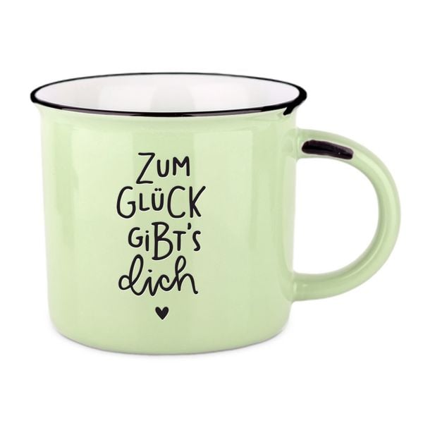 Produktbild: Becher Vintage Zum Gl&uuml;ck gibt's dich
