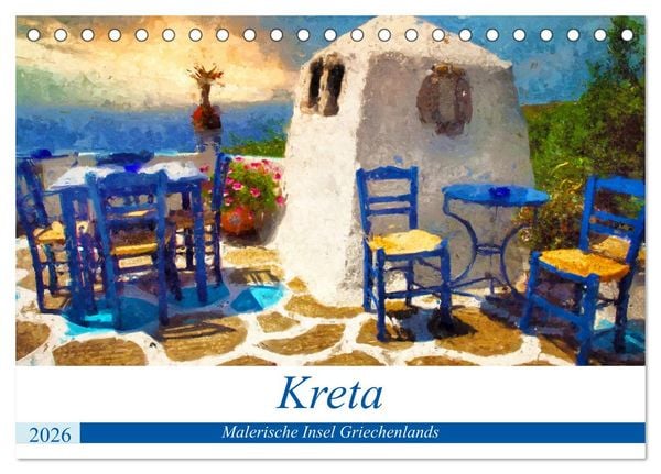 Kreta - Malerische Insel Griechenlands (Tischkalender 2026 DIN A5 quer), CALVENDO Monatskalender