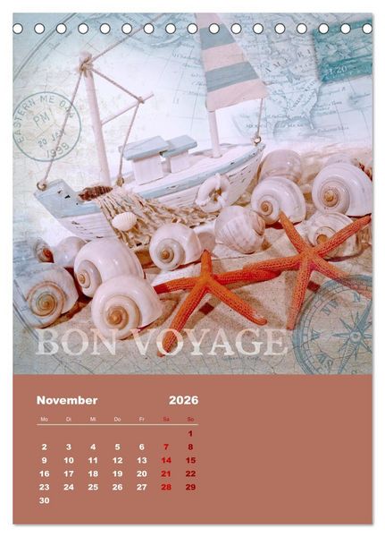 Produktbild: Geschenke vom Meer (Tischkalender 2026 DIN A5 hoch), CALVENDO Monatskalender