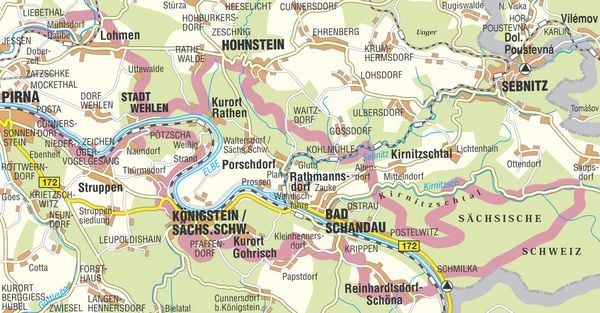 Produktbild: Malerweg - S&auml;chsische Schweiz 1 : 30 000