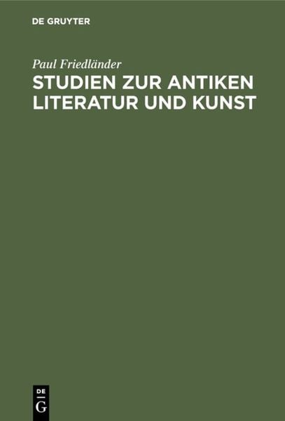 Produktbild: Studien zur antiken Literatur und Kunst