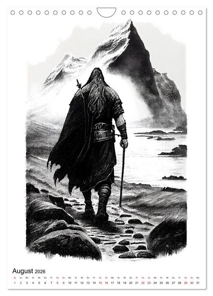 Produktbild: Welt und Mythologie der Wikinger (Wandkalender 2026 DIN A4 hoch), CALVENDO Monatskalender