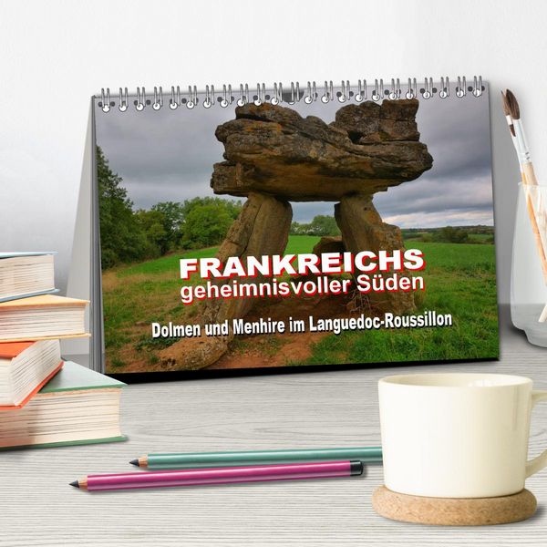 Produktbild: Frankreichs geheimnisvoller S&uuml;den - Dolmen und Menhire im Languedoc-Roussillon (Tischkalender 2026 DIN A5 quer), CALVENDO Monatskalender