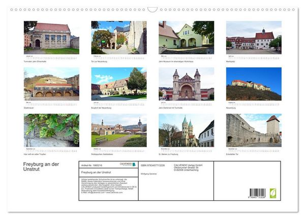 Produktbild: Freyburg an der Unstrut (Wandkalender 2026 DIN A2 quer), CALVENDO Monatskalender