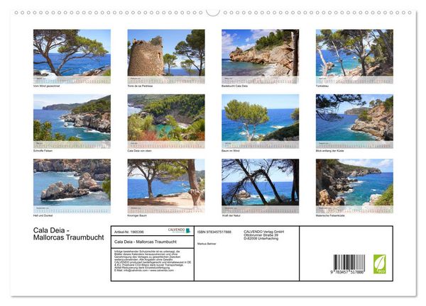 Produktbild: Cala Deia - Mallorcas Traumbucht (hochwertiger Premium Wandkalender 2026 DIN A2 quer), Kunstdruck in Hochglanz