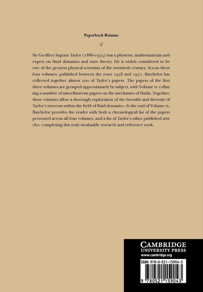 Produktbild: The Scientific Papers of Sir Geoffrey Ingram Taylor