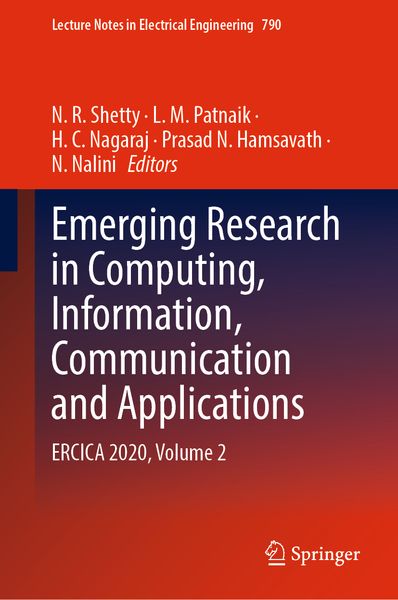 Produktbild: Emerging Research in Computing, Information, Communication and Applications