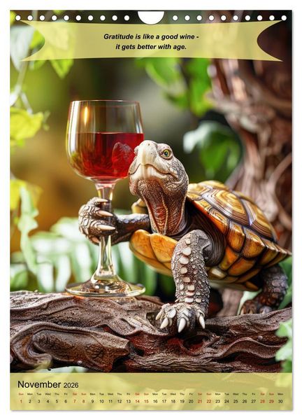 Produktbild: A year of greatfullness with funny animals (Wall Calendar 2026 DIN A4 portrait), CALVENDO 12 Month Wall Calendar