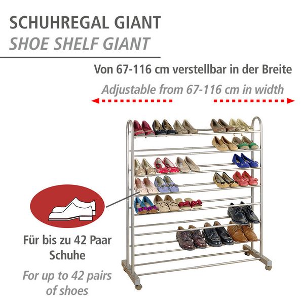 Produktbild: Schuhregal Mod. Giant ausziehbar, f&uuml;r bis zu 42 Paar Schuhe