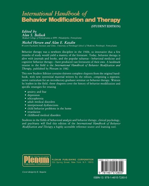 Produktbild: International Handbook of Behavior Modification and Therapy