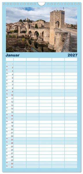 Produktbild: Familienplaner 2027 - Pen&iacute;nsula Ib&eacute;rica mit 5 Spalten (Wandkalender, 21 x 45 cm) CALVENDO