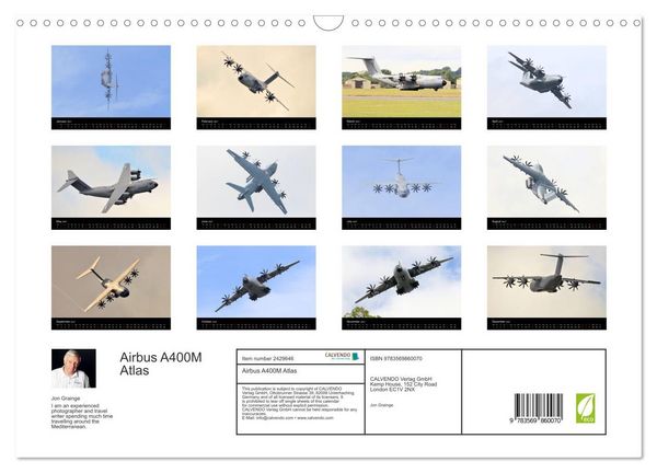 Produktbild: Airbus A400M Atlas (Wall Calendar 2027 DIN A3 landscape), CALVENDO 12 Month Wall Calendar